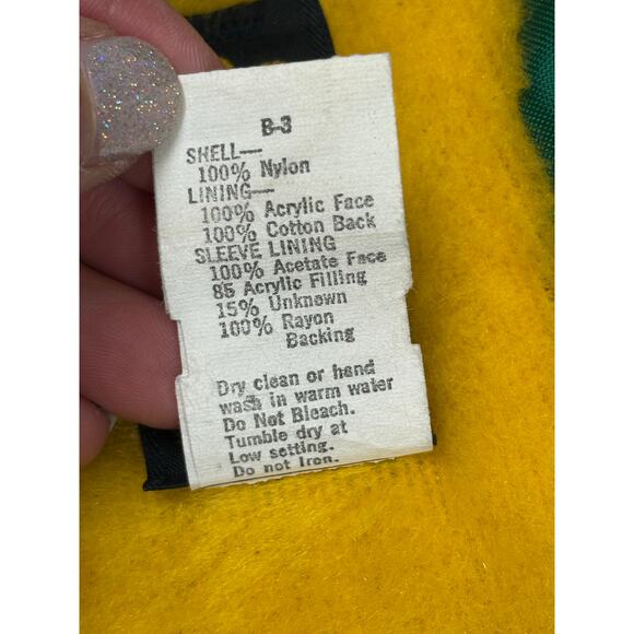 Vintage Dekalb Seed Co Fleece Lined Jacket Men's Large Green Front Snap Retro - Picture 8 of 11